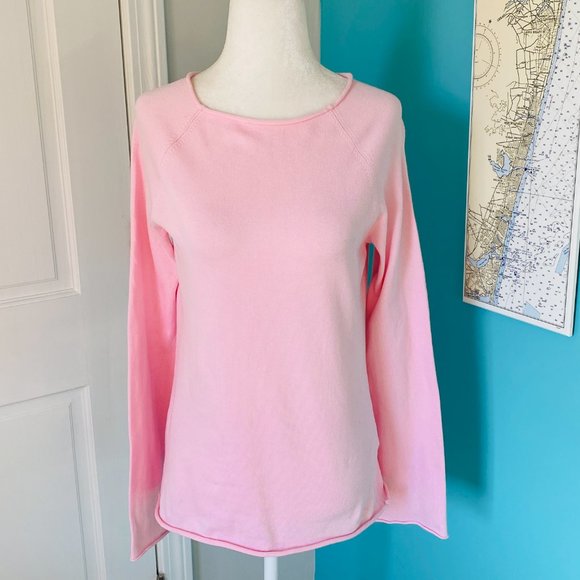 Pink Pineapple Lightweight Scoop/Roll Neck Tunic Sweater (size L) - Picture 2 of 7